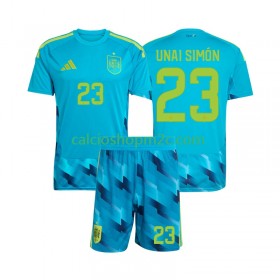 Spagna Unai Simon 23 Portiere Bambino Maglia Prima World Cup 2026 Manica Corta